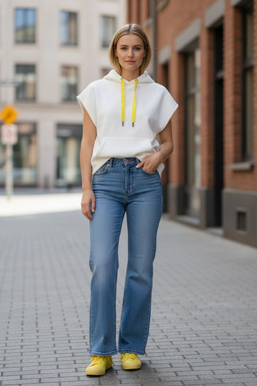 Salzhaut - AFNEIN Damen Oversized - Bauchtasche - Damen - Hoodie - 1 - #farbe_offwhite