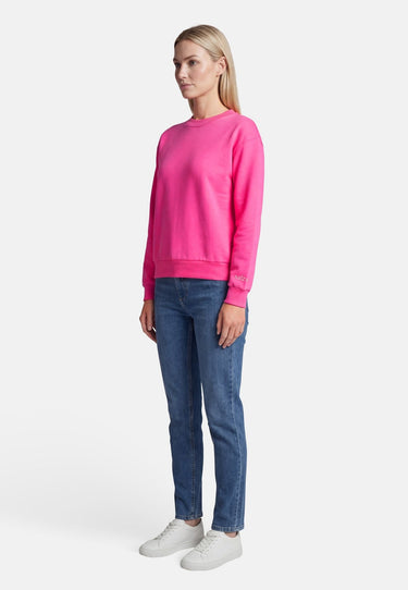 Salzhaut - AGEWEREN Damen Relaxed-Fit - Damen - Pullover - Rundhals - 5 - #farbe_fuchsia