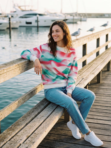 Salzhaut - AKSCHEN Damen Relaxed-Fit - Pullover - Rundhals - Sweat - 1 - #farbe_multicolor