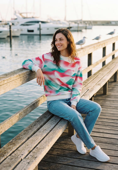 Salzhaut - AKSCHEN Damen Relaxed-Fit - Pullover - Rundhals - Sweat - 1 - #farbe_multicolor