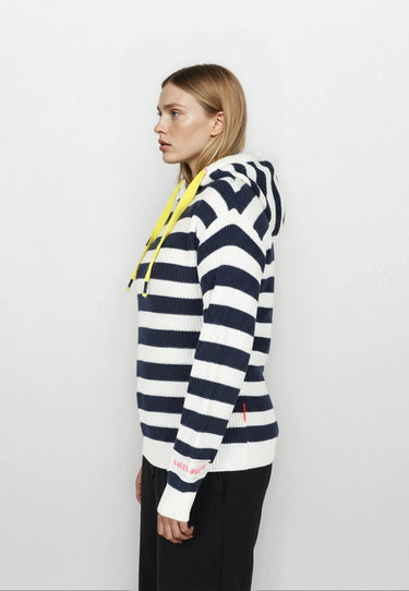 Salzhaut - ALLERWÄGENS Damen normale Passform - Hoodie - Kapuzenpulli - ringel - 6 - #farbe_navy-offwhite