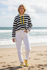 salzhaut - ALLERWÄGENS Damen normale Passform - adenauer & co - Anker - Basic - 1 - #farbe_Navy Offwhite