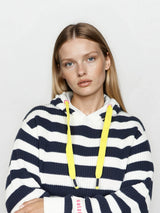 Salzhaut - ALLERWÄGENS Damen normale Passform - Hoodie - Kapuzenpulli - ringel - 5 - #farbe_navy-offwhite