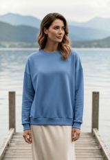 salzhaut - ANNI Damen Sweatshirt Oversized - adenauer & co - Anker - Basic - 1 - #farbe_Ocean Blue