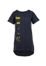 Salzhaut - ANTONIA You&me Damen Relaxed-Fit - Frontprint - Reduziert - Rundhals - 4 - #farbe_navy