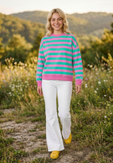 salzhaut - ARFEN Damen Relaxed-Fit - adenauer & co - Anker - Basic - 1 - farbe_Blossom-Lagoon