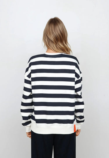 Salzhaut - ARFEN Damen Relaxed-Fit - ringel - Rundhals - Sweatshirt - 13 - #farbe_navy-offwhite