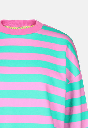 Salzhaut - ARFEN Damen Relaxed-Fit - ringel - Rundhals - Sweatshirt - 9 - #farbe_blossom-lagoon