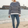 Salzhaut - ARFEN Damen Relaxed-Fit - ringel - Rundhals - Sweatshirt - 10 - #farbe_navy-offwhite