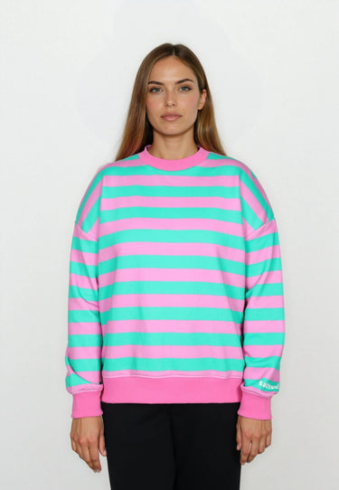 Salzhaut - ARFEN Damen Relaxed-Fit - ringel - Rundhals - Sweatshirt - 3 - #farbe_blossom-lagoon