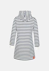 salzhaut - AUST Damen Knielanges Kleid (Midi) Leicht tailliert - adenauer & co - Anker - Basic - 3 - #farbe_Navy-Offwhite