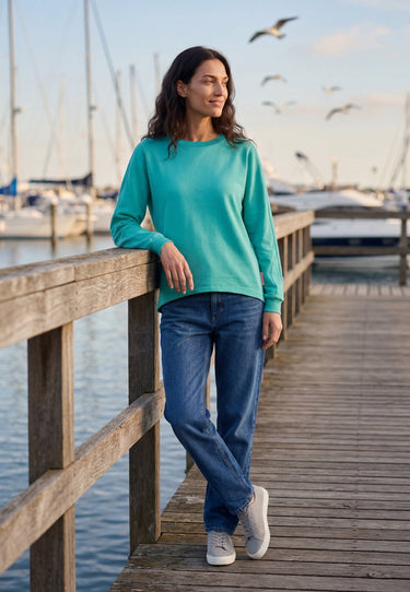 Salzhaut - AVER Damen Relaxed-Fit - Damen - Langarmshirt - Longsleeve - 1 - #farbe_lagoon