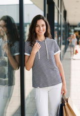 salzhaut - BAGALUTEN Damen Gerade - adenauer & co - All-over-Print - Anker - 9 - #farbe_Navy-Offwhite