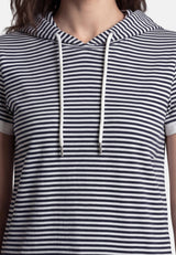 salzhaut - BAGALUTEN Damen Gerade - adenauer & co - All-over-Print - Anker - 14 - #farbe_Navy-Offwhite