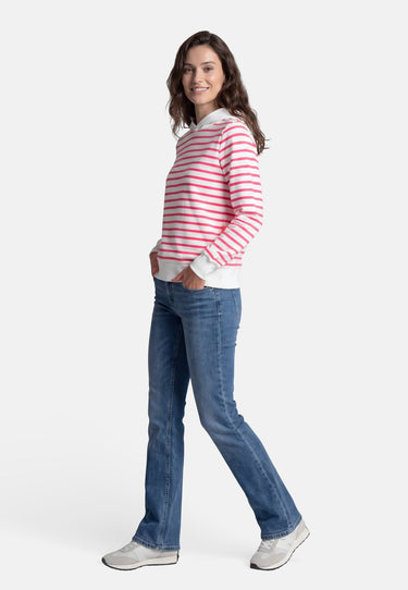 salzhaut - BAMMEL Damen normale Passform - adenauer & co - Anker - Basic - 5 - farbe_Offwhite-Neonpink
