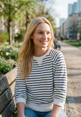 salzhaut - BESONNERS Damen Oversized - adenauer & co - Anker - Basic - 9 - #farbe_Navy-Offwhite