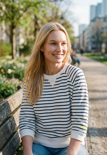 salzhaut - BESONNERS Damen Oversized - adenauer & co - Anker - Basic - 9 - #farbe_Navy-Offwhite