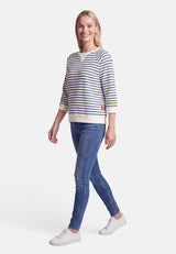 salzhaut - BESONNERS Damen Oversized - adenauer & co - Anker - Basic - 13 - #farbe_Navy Offwhite