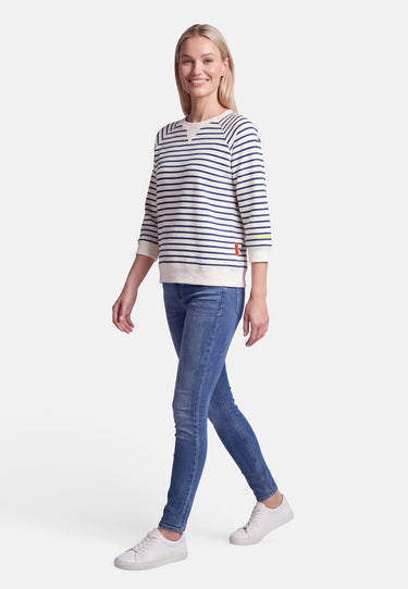 salzhaut - BESONNERS Damen Oversized - adenauer & co - Anker - Basic - 13 - #farbe_Navy Offwhite