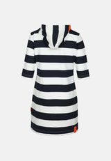 salzhaut - BIERGEN Damen Kurzes Kleid (Mini) normale Passform - adenauer & co - Anker - Basic - 4 - #farbe_Navy-Offwhite