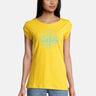 salzhaut - BIIKE - CAMPER Damen Tailliert - Frontprint - Rundhals - T-Shirt - 1 - #farbe_yellow