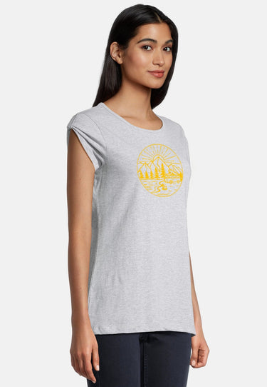 salzhaut - BIIKE - CAMPER Damen Tailliert - Frontprint - Rundhals - T-Shirt - 15 - #farbe_grey-melange