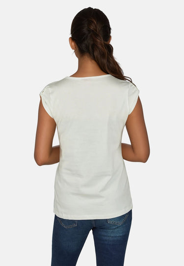 salzhaut - BIIKE - CIAO Damen normale Passform - Damen - Frontprint - Rundhals - 4 - #farbe_offwhite