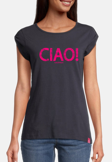 salzhaut - BIIKE - CIAO Damen normale Passform - Damen - Frontprint - Rundhals - 18 - #farbe_navy