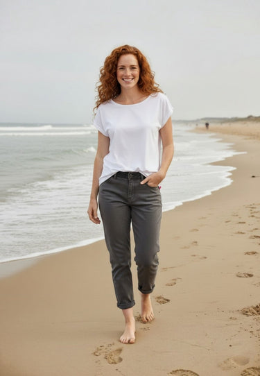 salzhaut - BIIKE Damen Shirt Tailliert - adenauer & co - Anker - Basic - 63 - #farbe_White