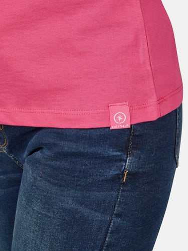 salzhaut - BIIKE Damen Tailliert - Basic Casual - Damen - Polo-Shirt - 23 - #farbe_pink