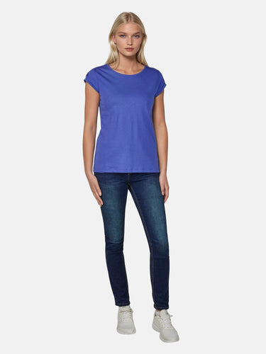 salzhaut - BIIKE Damen Tailliert - Basic Casual - Damen - Polo-Shirt - 52 - #farbe_indigo