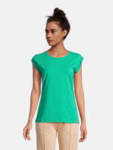 salzhaut - BIIKE Damen Shirt Tailliert - adenauer & co - Anker - Basic - 35 - #farbe_Apple Green
