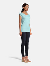 salzhaut - BIIKE Damen Shirt Tailliert - adenauer & co - Anker - Basic - 44 - #farbe_Aqua