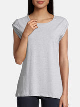 salzhaut - BIIKE Damen Shirt Tailliert - adenauer & co - Anker - Basic - 60 - #farbe_Grey Melange