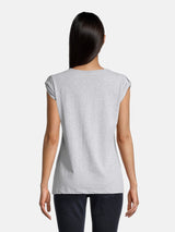 salzhaut - BIIKE Damen Shirt Tailliert - adenauer & co - Anker - Basic - 61 - #farbe_Grey Melange
