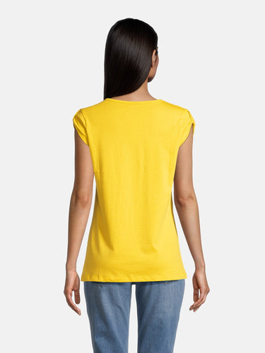 salzhaut - BIIKE Damen Tailliert - Basic Casual - Damen - Polo-Shirt - 10 - #farbe_yellow