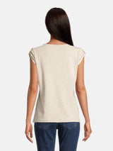 salzhaut - BIIKE Damen Shirt Tailliert - adenauer & co - Anker - Basic - 77 - #farbe_Ecru Melange