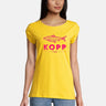 salzhaut - BIIKE - FISCHKOPP DIGGA Damen Tailliert - Frontprint - Rundhals - T-Shirt - 1 - #farbe_yellow