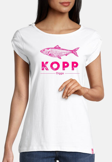 salzhaut - BIIKE - FISCHKOPP DIGGA Damen Tailliert - adenauer & co - Anker - Basic - 18 - farbe_White