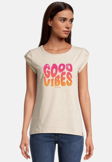 salzhaut - BIIKE - GOOD VIBES Damen - Frontprint - Hamburg - Verlauf - 1 - #farbe_ecru-melange-neon-orange-neon-pink