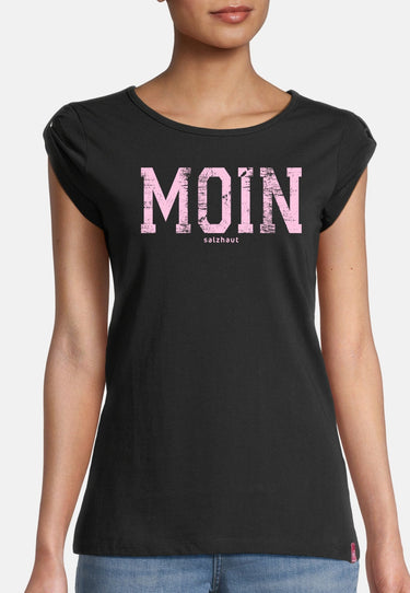 salzhaut - BIIKE - MOIN Damen Tailliert - Damen - Frontprint - Rundhals - 43 - #farbe_black