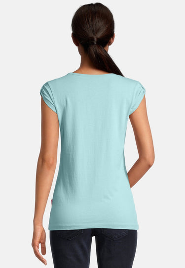 salzhaut - BIIKE - MOIN Damen Tailliert - Damen - Frontprint - Rundhals - 9 - #farbe_aqua-neon-pink