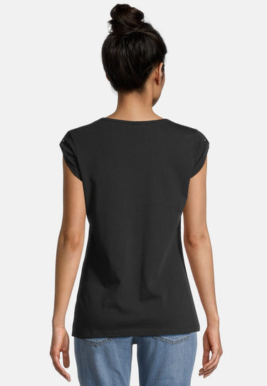 salzhaut - BIIKE - MOIN Damen Tailliert - Damen - Frontprint - Rundhals - 44 - #farbe_black