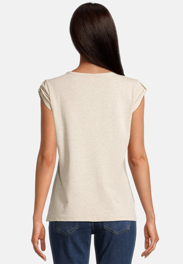 salzhaut - BIIKE - MOIN Damen Tailliert - Damen - Frontprint - Rundhals - 29 - #farbe_ecru-melange