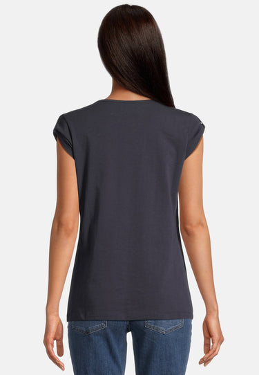 salzhaut - BIIKE - MOIN Damen Tailliert - Damen - Frontprint - Rundhals - 4 - #farbe_navy-white