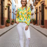 salzhaut - BLUSTERICH Damen normale Passform - adenauer & co - All - over - Print - Anker - 1 - farbe_Multicolor
