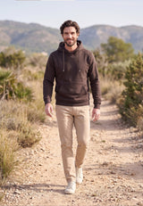 salzhaut - BODDEN Herren Hoodie Regular Fit - adenauer & co - Anker - Basic - 1 - #farbe_Chocolate