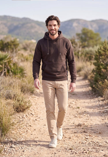 salzhaut - BODDEN Herren Hoodie Regular Fit - adenauer & co - Anker - Basic - 1 - #farbe_Chocolate