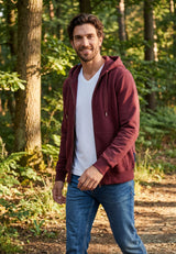 salzhaut - BREKER Herren normale Passform - adenauer & co - Anker - Basic - 49 - #farbe_Merlot