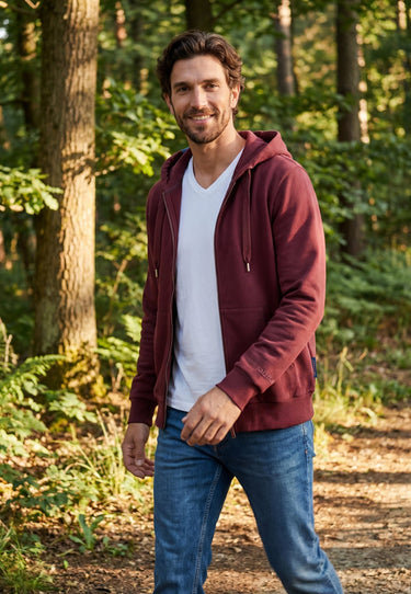 salzhaut - BREKER Herren normale Passform - adenauer & co - Anker - Basic - 49 - #farbe_Merlot